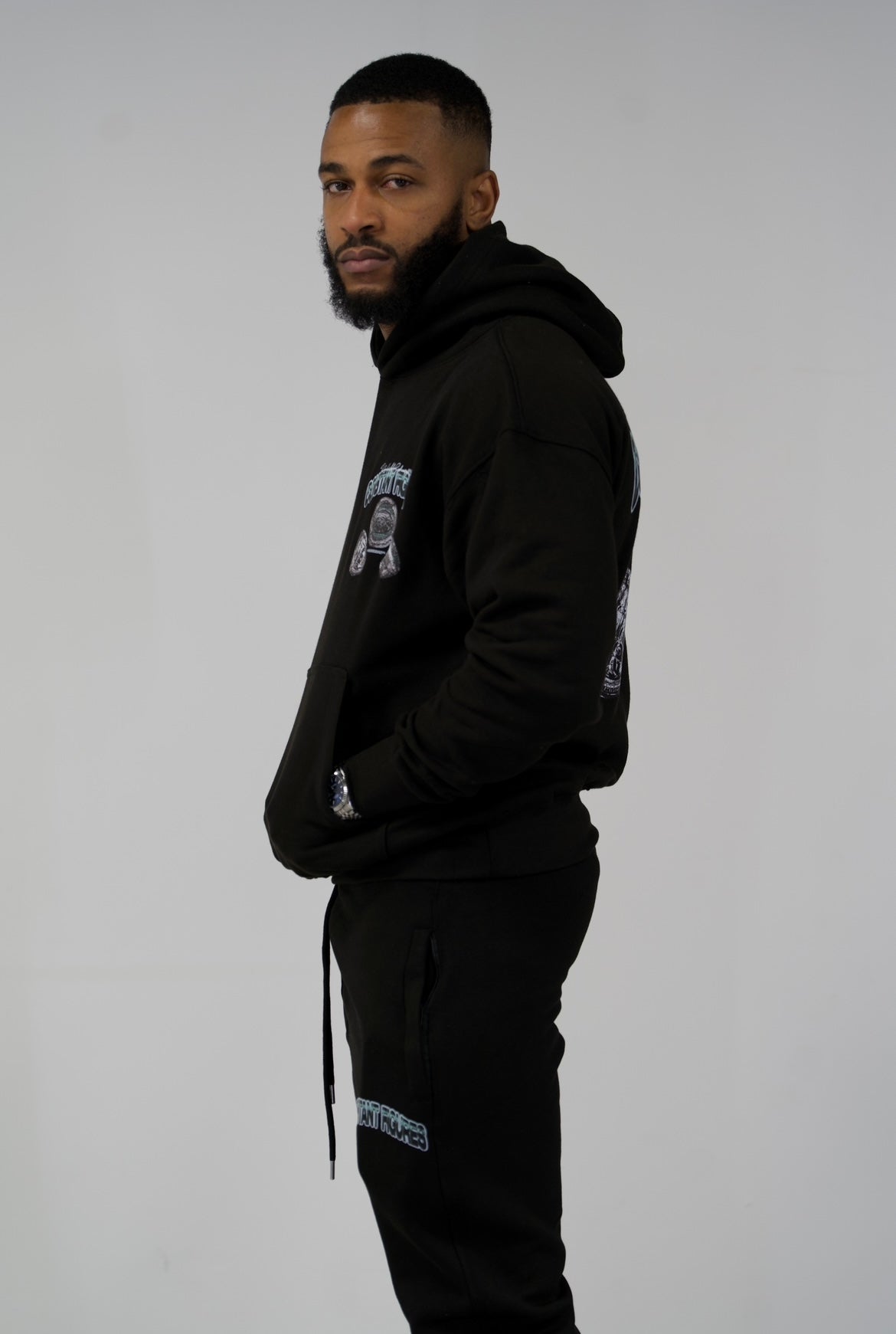 ‘WORLD CHAMPION’ TRACKSUIT SET - BLACK