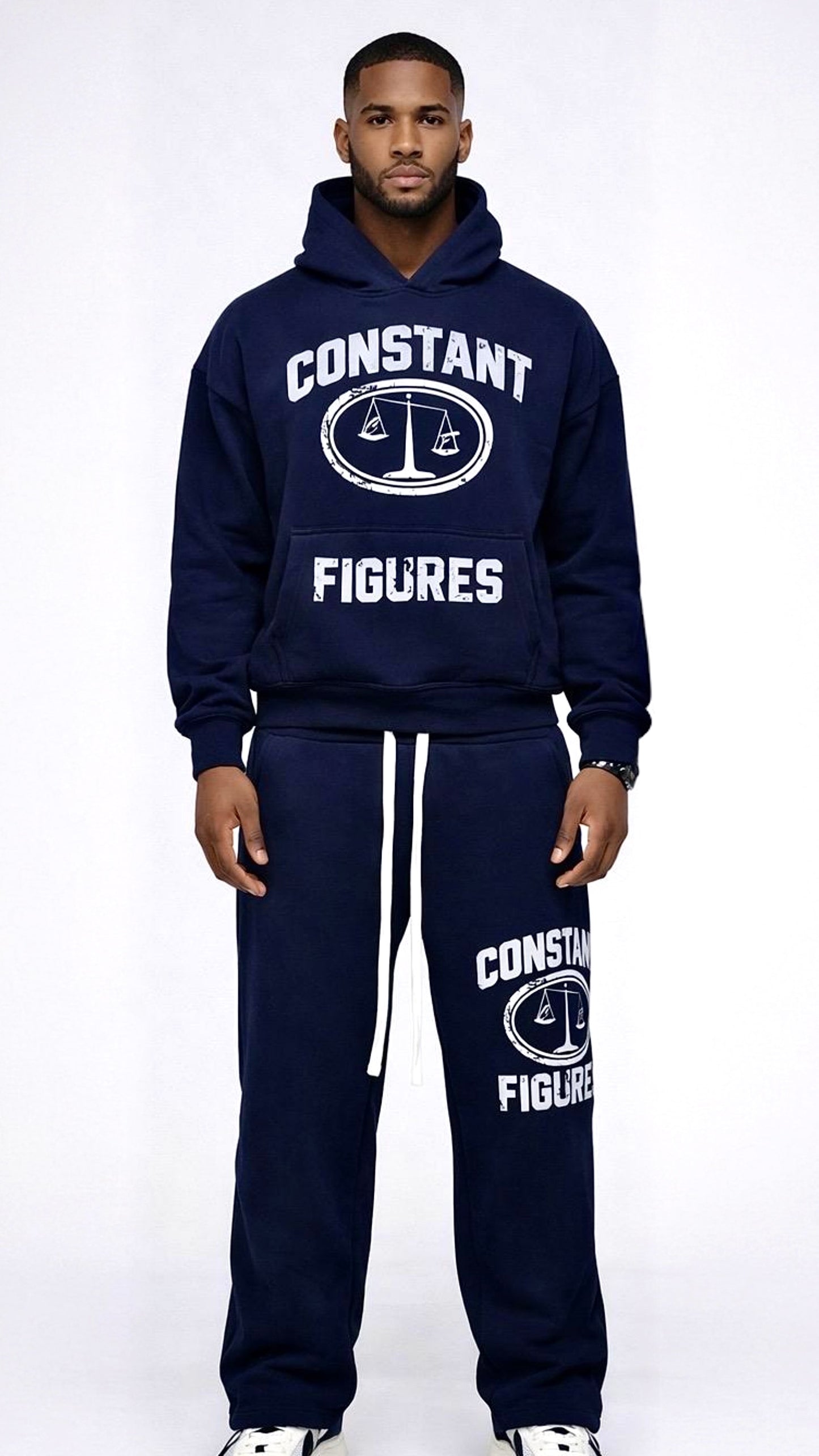 NAVY CF LOGO TRACKSUIT SET