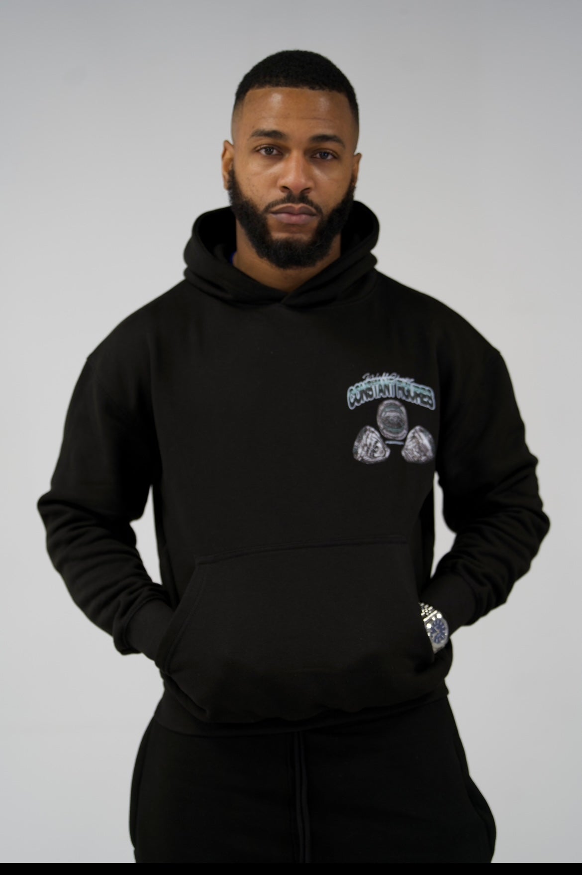 ‘WORLD CHAMPION’ TRACKSUIT SET - BLACK